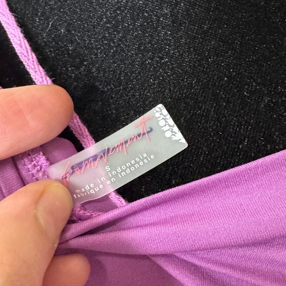Free People Movement On Point Reversible Layer Purple Long Sleeve Top - S & M - Picture 5 of 6